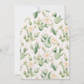Desert Rose Cactus Monogram Wedding 招待状 (裏面)