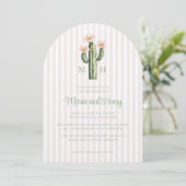 Desert Rose Cactus Monogram Wedding 招待状 (スタンド正面)