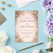 Desert Rose – Dune & Bloom Wedding アクリル招待状 (インサイチュ (ウェディング))