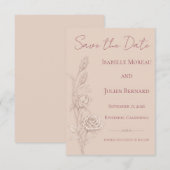 Desert Rose – Dune & Bloom Wedding セーブザデート (正面/裏面)