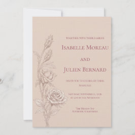 Desert Rose – Dune & Bloom Wedding 招待状