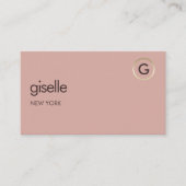 Desert Rose Luxury Faux Gold Foil Monogram  名刺 (正面)