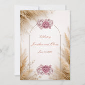 Desert Rose Luxury Wedding 招待状 (正面)