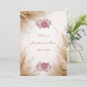 Desert Rose Luxury Wedding 招待状 (スタンド正面)