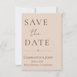 Desert Rose – Minimalist Wedding  Save the Date  セーブザデート