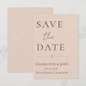 Desert Rose – Minimalist Wedding  Save the Date  セーブザデート (正面/裏面)