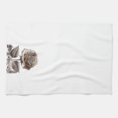 Desert Rose, Vintage Botanical Flower キッチンタオル (横)