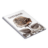 Desert Rose, Vintage Botanical Flower ノートブック (右側)