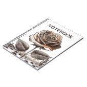 Desert Rose, Vintage Botanical Flower ノートブック (左側)