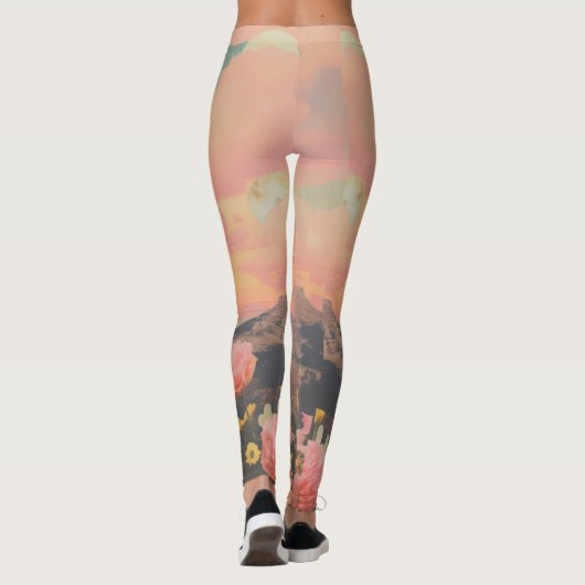 Desert Rose Watercolor レギンス (裏面)
