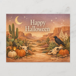Desert Sage Cactus Halloween シーズンポストカード