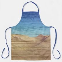 Desert Sand Dunes Beautiful Blue Sky On Wood Grain
