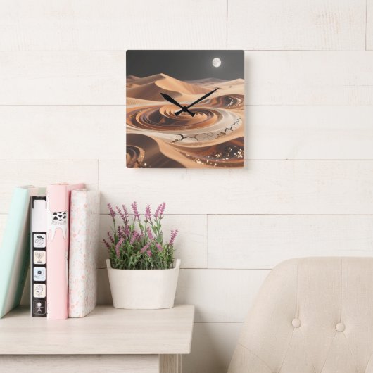 Desert Sands Wall Clock スクエア壁時計 (読書スペース)