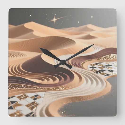 Desert Sands Wall Clock スクエア壁時計 (正面)