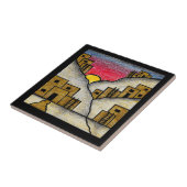 Desert Southwest Adobe Village Folk Art タイル (側面)