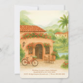 Desert Southwest golden Sunset Destination Wedding 招待状 (裏面)