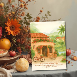 Desert Southwest golden Sunset Destination Wedding 招待状