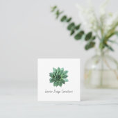 Desert Succulent QR code Interior Designer  スクエア名刺 (スタンド正面)
