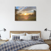 Desert Sunrise Over Las Vegas Golf Course キャンバスプリント (インサイチュ (寝室))