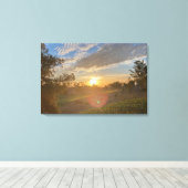 Desert Sunrise Over Las Vegas Golf Course キャンバスプリント (インサイチュ (ウッドフロア))