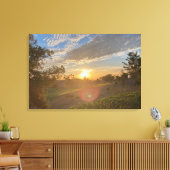 Desert Sunrise Over Las Vegas Golf Course キャンバスプリント (インサイチュ (リビング))