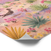 Desert Sunrise Painted Landscape Art Print ポスター (角)