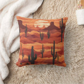 Desert Sunset Throw Pillow クッション (ブランケット)
