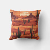 Desert Sunset Throw Pillow クッション (裏面)