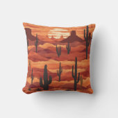 Desert Sunset Throw Pillow クッション (正面)