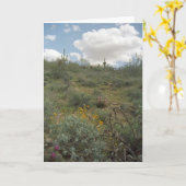 Desert Symphonyグリーティングカードまたはノートカード カード (黄色い花)