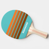 Desert Teal Across Striping with Name 卓球ラケット (横)