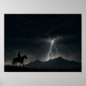 Desert Thunderstorm Poster - Lightning Strike  ポスター (正面)