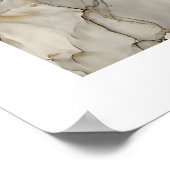 Desert Veins Poster Layered Gold and Beige Fluid ポスター (角)