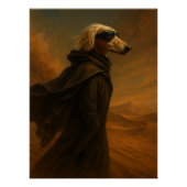 Desert Warrior Greyhound Art - Epic Sci-Fi Dog ポスター (正面)