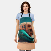 Desert Whale House エプロン (着用した状態)