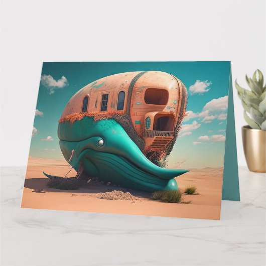Desert whale house カード (小さな植物)