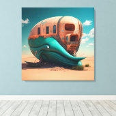 Desert whale house キャンバスプリント (インサイチュ (ウッドフロア))