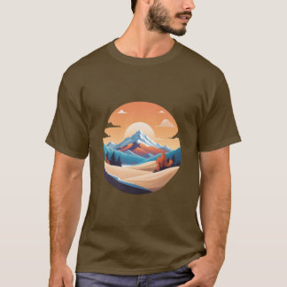 Desert Window to Snowy Peaks Art. Tシャツ