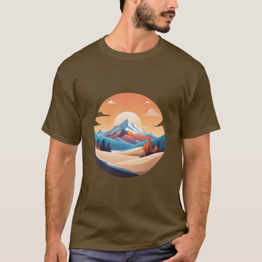 Desert Window to Snowy Peaks Art. Tシャツ (正面)