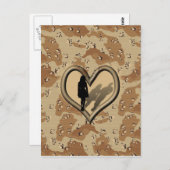 DesertCamo女性恋しく思の男のはがき ポストカード (正面/裏面)