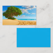 Deserted Tropical Island Sandy Beach 名刺 (正面/裏面)