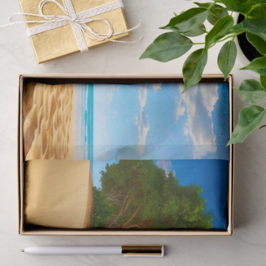 Deserted Tropical Island Sandy Beach  薄葉紙 (ギフト)