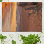 Deserts | Bactrian Camel Egypt Sand Dune キッチンタオル (折り畳み)