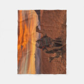 Deserts | Bactrian Camel Egypt Sand Dune フリースブランケット (正面)