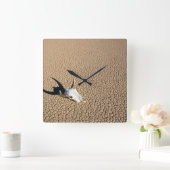 Deserts | Cow Skull on the Desert Ground スクエア壁時計 (ホーム)