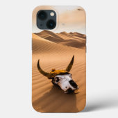 Deserts | Cow Skull Rippled Sand Dunes Case-Mate iPhoneケース (裏面)