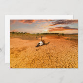 Deserts | Desert with Cow Skull サンキューカード (正面/裏面)