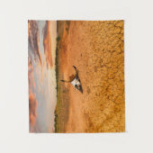 Deserts | Desert with Cow Skull タペストリー (正面)