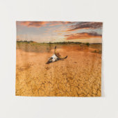 Deserts | Desert with Cow Skull タペストリー (正面(横))