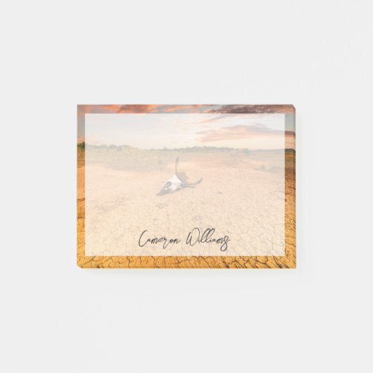 Deserts | Desert with Cow Skull ポストイット (正面)